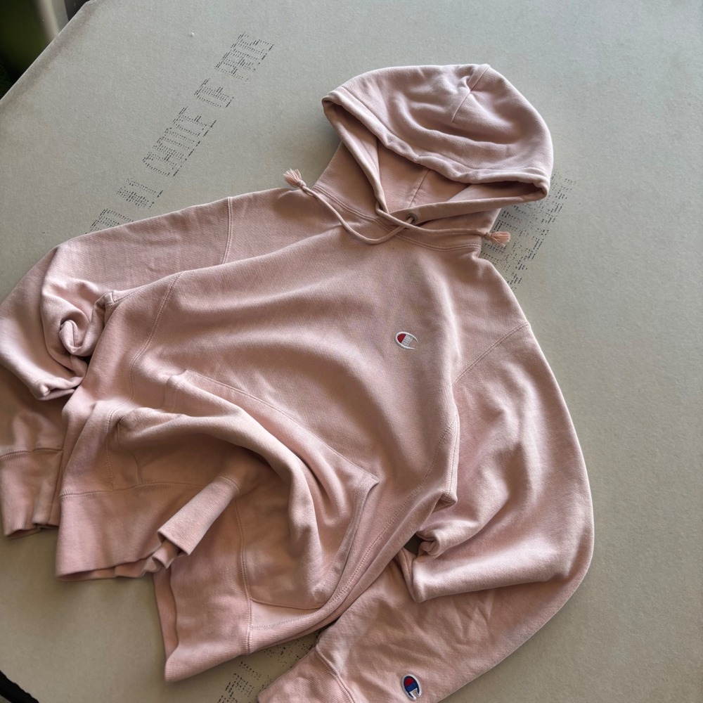 Early 2000s Pink Champion Reverse Weave Hoodie